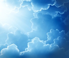 Blue cloudy sky Stock Photo