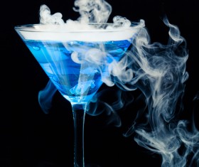 Blue margarita cocktail Stock Photo