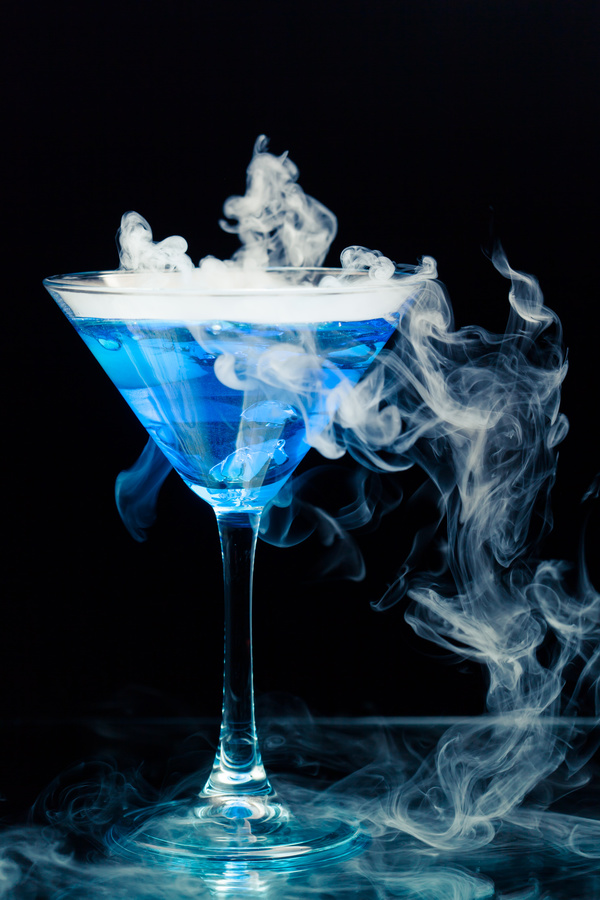 Blue margarita cocktail Stock Photo