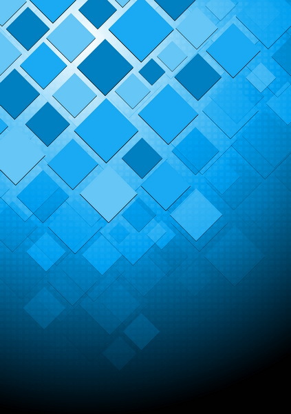 Blue squre abstract background vector material