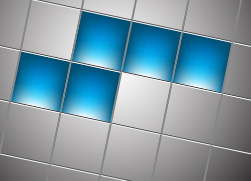 Blue with gray squre background vector