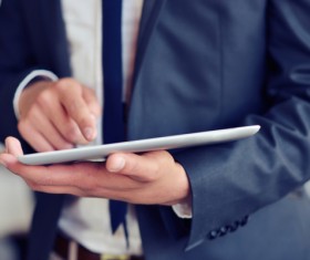 Business people using Tablet PC Stock Photo 02