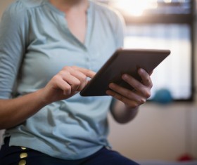 Business people using Tablet PC Stock Photo 03