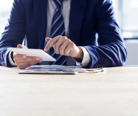 Business people using Tablet PC Stock Photo 04