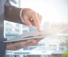 Business people using Tablet PC Stock Photo 05