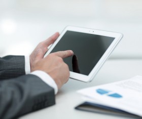 Business people using Tablet PC Stock Photo 06