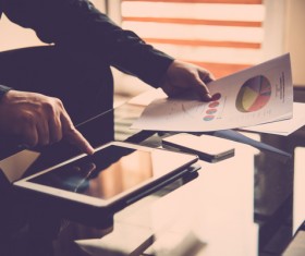 Business people using Tablet PC Stock Photo 07