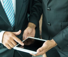 Business people using Tablet PC Stock Photo 08