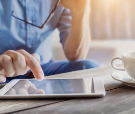 Business people using Tablet PC Stock Photo 09