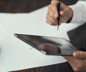 Business people using Tablet PC Stock Photo 10