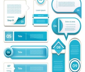 Business site numbers banners design vector