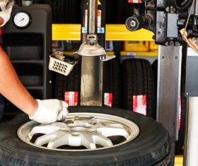 Car tire maintenance Stock Photo 04