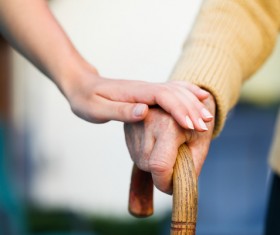 Caring for elderly Stock Photo 01