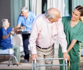 Caring for elderly Stock Photo 02