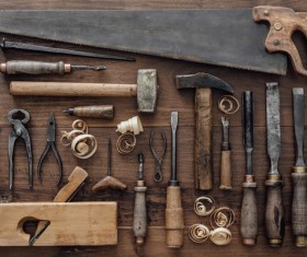 Carpenter professional tools Stock Photo 04