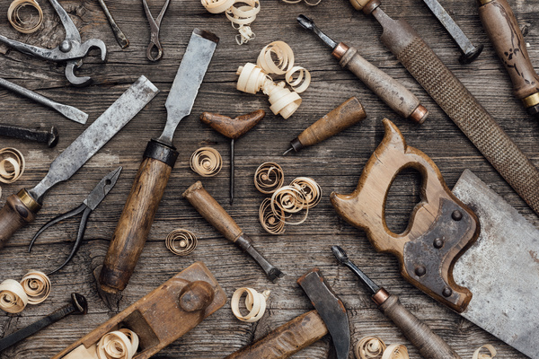 Carpenter professional tools Stock Photo 05
