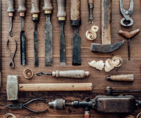 Carpenter professional tools Stock Photo 10