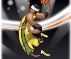 Cartoon basketball player vector