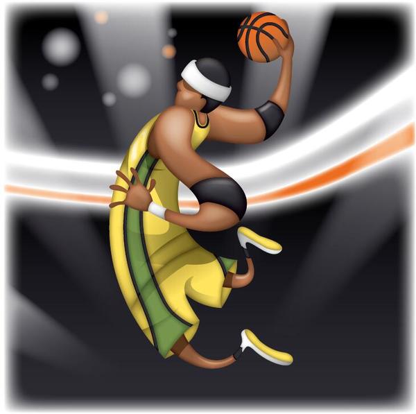 Cartoon basketball player vector