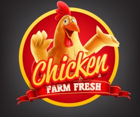 Chicken banner vector illustration