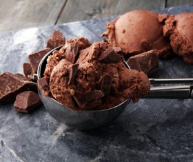 Chocolate ice cream dessert Stock Photo 07