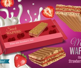 Chocolate sweet food ads poster template vector 05