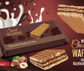 Chocolate sweet food ads poster template vector 12