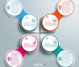Circles option infographic template vector set 01