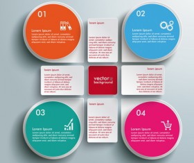 Circles option infographic template vector set 03
