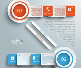 Circles option infographic template vector set 04