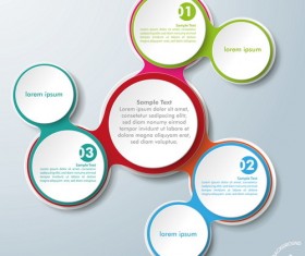 Circles option infographic template vector set 07