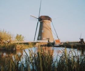 Classical windmill Stock Photo