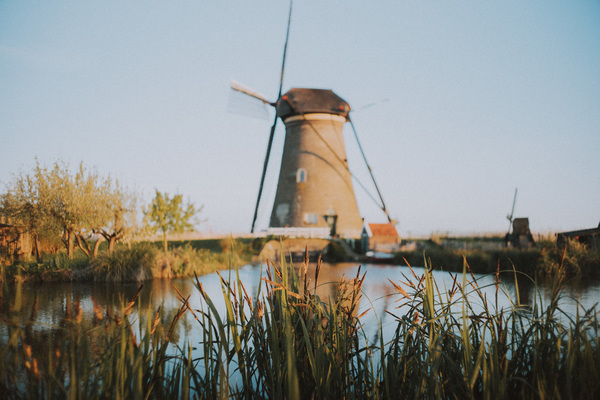 Classical windmill Stock Photo