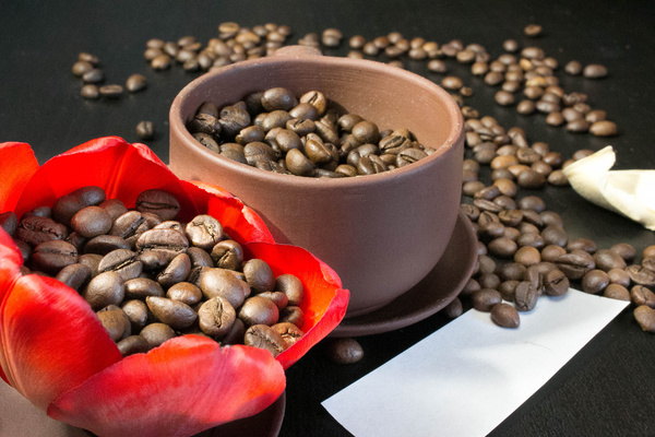 Coffee beans on the table Stock Photo 03