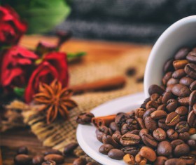 Coffee beans on the table Stock Photo 04