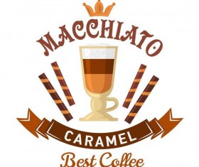 Coffee label vintage design vector 10