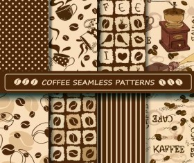 Coffee vector pattern set 02