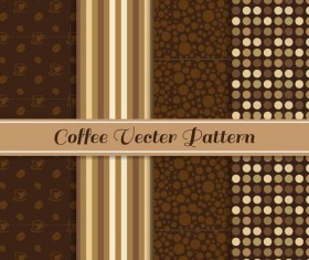 Coffee vector pattern set 05