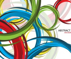 Colored circles with abstract background vector