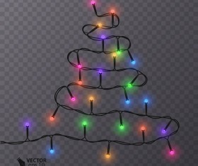 Colored light bulb decor illustration vector 01