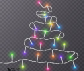 Colored light bulb decor illustration vector 03