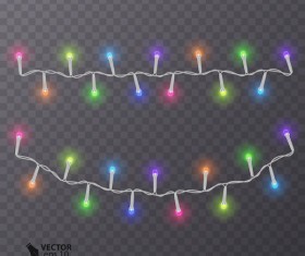 Colored light bulb decor illustration vector 04