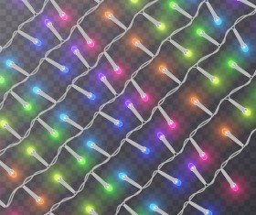 Colored light bulb decor illustration vector 06