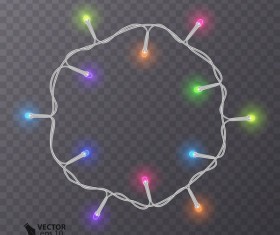 Colored light bulb decor illustration vector 07