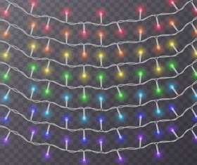 Colored light bulb decor illustration vector 09