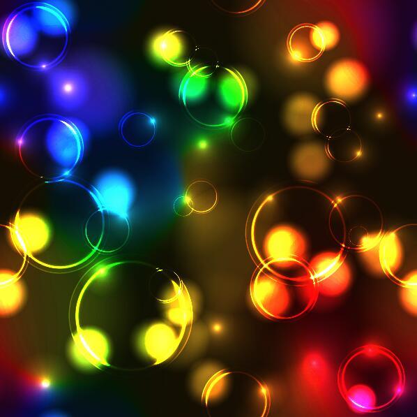 Colored transparent bubbles background vectors