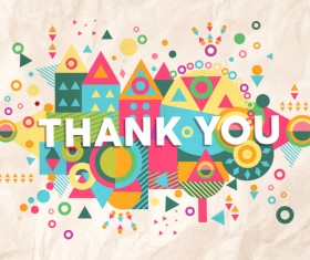 Colorful geometric elements with paper background vector 03