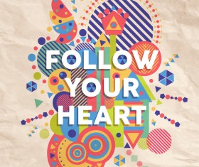 Colorful geometric elements with paper background vector 05