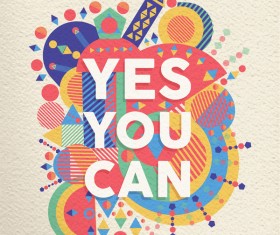 Colorful geometric elements with paper background vector 09