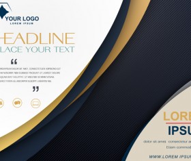 Company brochure cover modern design vector 01